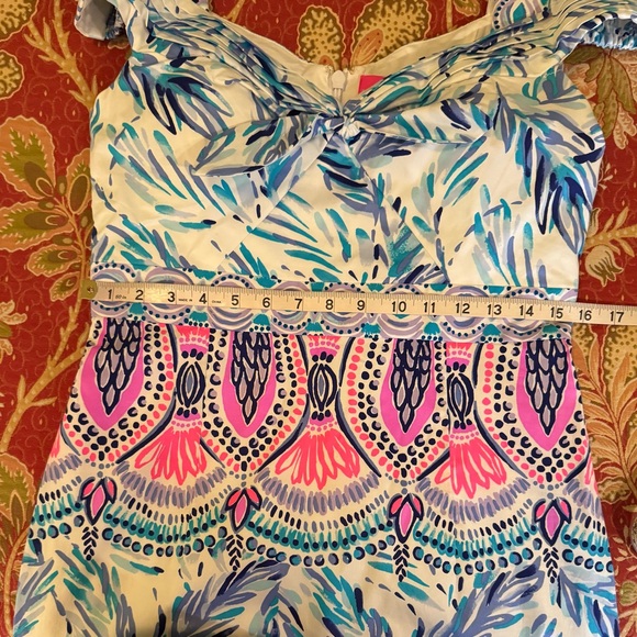 Lilly Pulitzer Blue and Pink Patterned Midi Dress - Picture 5 of 5